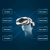 Gafas y Casco VR con Auriculares, Mundo Virtual 3D para Teléfonos Inteligentes IOS y Android, Dispositivos Móviles 3D, Caja VR