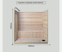Finlande Maison Sauna traditionnel intérieur Sauna à vapeur sèche en bois massif avec cuisinière électrique