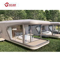 Maison conteneur modulaire préfabriquée Maison capsule spatiale Maisons miniatures en céramique de 40 pieds