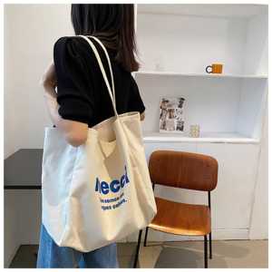 Bulk Reusable Shopping Bags Canvas <b>Tote</b> Custom Logo Printed Eco Friendly Women Foldable High Quality Fashion Wholesale Rope - Product Image 3