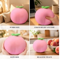 YIMENG Jouet Squishy Géant Pêche Personnalisé 16cm, à Remontée Lente, Anti-Stress, Forme de Fruit Réaliste, Cadeau Sensoriel, Boîte Couleur