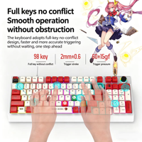 Clavier de jeu filaire confortable avec rétroéclairage RGB, anti-ghosting, design pratique, clavier mécanique pour le jeu quotidien