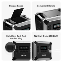 Station d'alimentation à onde sinusoïdale pure 2400W, batterie au lithium LiFePO4, générateur solaire, alimentation portable d'urgence pour l'extérieur