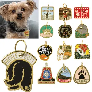 Fabrik individueller Großhandel Edelstahl-Hundehalsband Charme personalisiert DIY-Schmuck Anhänger und Charms für Haustiere