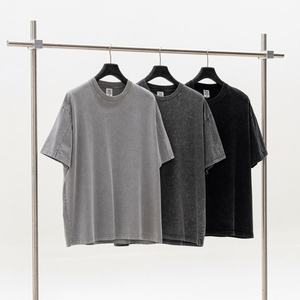 เสื้อยืดแฟชั่นฟอกซีดเสื้อยืดว่างเปล่าขนาดใหญ่สำหรับผู้ชายเสื้อยืดโลโก้ของคุณเอง - Product Image 1