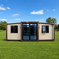 Vente directe usine – Maison conteneur préfabriquée de luxe extensible en acier de 20 et 40 pieds, résistante aux ouragans et aux tremblements de terre