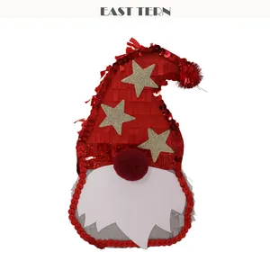 EASTTERN-piñata de papel navideño de 6 pulgadas con lentejuelas, decoración de caja de dulces para fiesta de Navidad, venta al por mayor