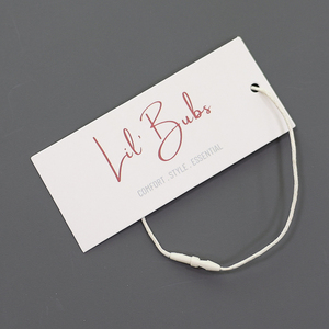 Etichetta per lo Shopping in Stock con Logo etichetta per imballaggio altalena in carta riciclata personalizzata stampa a caldo carta bianca in lamina nera etichetta per appendere di lusso - Product Image 4