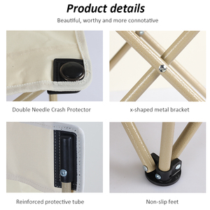 Ensemble de table et de chaises pliantes de camping en acier allié robuste, portables et pliables pour l'extérieur - Product Image 4