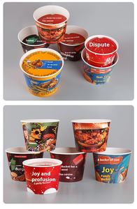 Bols et gobelets en papier kraft à paroi simple personnalisés, contenants alimentaires jetables pour soupe chaude avec logo personnalisé - Product Image 2