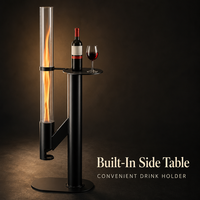 Poêle à granulés compact d'extérieur, non électrique, détachable et mobile, équipé d'un chauffage à tube en verre transparent