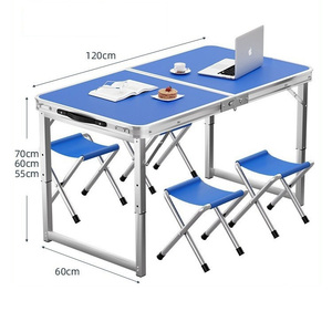 Tavolo da Campeggio Moderno in Lega di Alluminio, Pieghevole, Rettangolare, Portatile per Giardino, Parco, Picnic e BBQ - Product Image 1