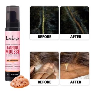 <span class=keywords><strong>Mousse</strong></span> Teintée pour Dentelle en Gros, Brun Moyen, <span class=keywords><strong>Mousse</strong></span> Teintée Adaptée au Teint pour Perruques à Dentelle Invisible, Séchage Rapide, Longue Durée - Product Image 4