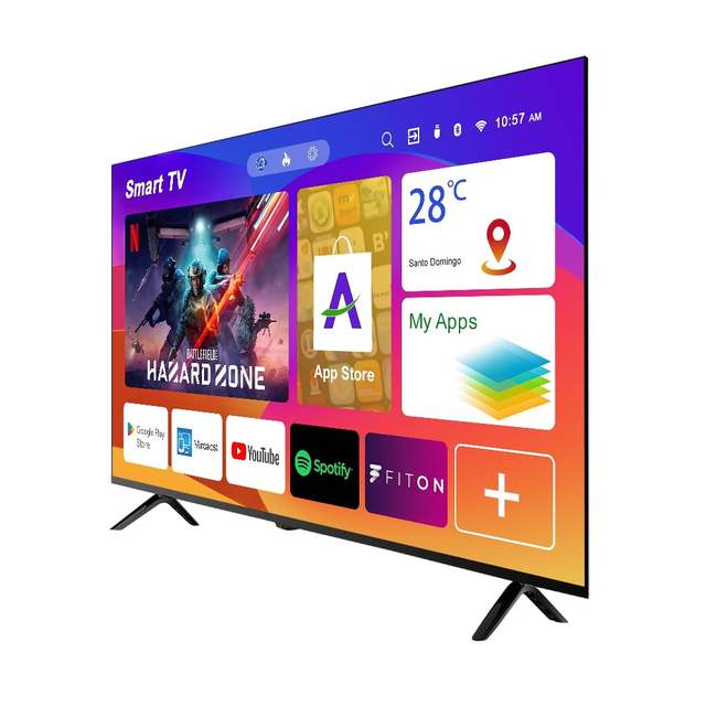 Accept Custom 2K 4K Android Flat Screen Tv Smart 24 32 40 50 55 65 75 43 Inch Smart Google Televisions