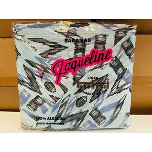 Sábanas Dobles Jaqueline 100% Algodón, Colores Surtidos, Patrón Geométrico, Uso Doméstico - Product Image 5