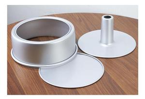 Bandeja de pastel redonda de boda de 4/6/8 pulgadas, inserto de tubo extraíble, bandeja de tubo de pastel <span class=keywords><strong>Chimmy</strong></span>, bandeja de pastel de gasa de aluminio anodizado antiadherente - Product Image 3