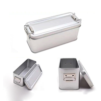 Custom Rechthoekige Metalen Blikken Lunch/Bento Box Container Set Handgemaakt Fruit Groenten Bedrukt Ontwerpen Merk Custom