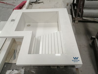 Lavabo tout-en-un haut de gamme pour espaces commerciaux résidentiels Fabricant personnalisé Grande dalle moderne pour cuisine