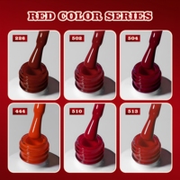 Collection de vernis à ongles en gel rouge 18 couleurs pour le Nouvel An, marque privée, fournitures professionnelles pour les ongles, ensemble de gel UV LED longue durée pour l'art des ongles