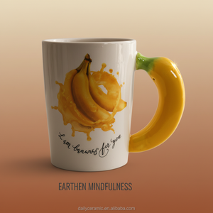 Taza de Cerámica con Asa de Plátano 3D, Taza de Café, Leche o Té con Estampado de Fruta Divertida, Regalo Original - Product Image 6