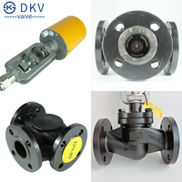 DKV 2/3 voies contrôle de température électrique vanne de régulation proportionnelle 220V WCB vanne de régulation d'huile thermique électrique 4-20mA