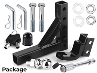 Nouveau kit de support de boule d'attelage réglable à 5 trous, capacité 6000 LBS, avec goupilles de verrouillage de 2 pouces, en acier au carbone haute résistance pour VR et bateaux