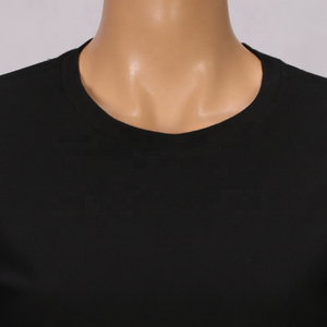 Camiseta Negra de Algodón para Hombre, Cuello Redondo, Manga Corta, Estilo Urbano, Diseño Minimalista, Uso Diario Informal - Product Image 6