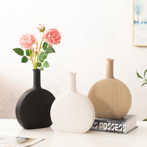 Jarrón de Porcelana Estilo Bohemio, Adorno para Arreglos Florales Secos, Cultivador de Agua, Decoración del Hogar para Pascua, Base Antideslizante Creativa y Simple - Product Image 4