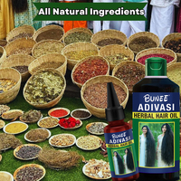Marque privée Huile capillaire naturelle bio Adivasi à base de plantes Vente en gros Huile de croissance capillaire indienne Produits de traitement huile de pousse cheveux