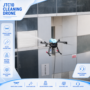 Drone de nettoyage JTC10, nettoyeur haute pression électrique, télécommande, nettoyeur de fenêtres et de façades aériennes pour l'entretien des bâtiments - Product Image 1