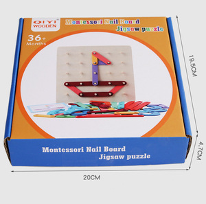 Rompecabezas de tablero de uñas creativo, forma geométrica alfanumérica, juego de columnas versátil a juego, juguete de rompecabezas de educación temprana para niños - Product Image 6