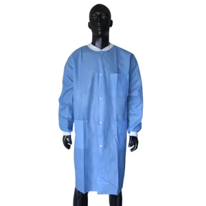 Одноразовый халат для лаборатории, халат для химиотерапии, халат для врачей и медсестер, больничная одежда без рукавов, халат для пациентов