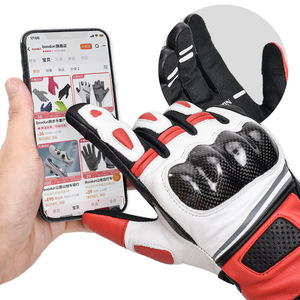 Guantes de Ciclismo Rojos para Hombre Adulto, Guantes de Protección con Absorción de Impactos - Product Image 1