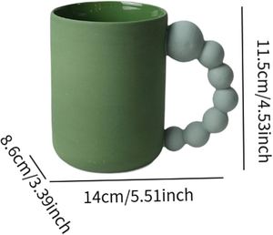 Mug en céramique moderne à effet bulle, finition vernie, idéal pour le café, le thé, le latte et les boissons chaudes, au meilleur prix. - Product Image 3