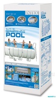 Intex — grande piscine gonflable en plastique, cadre métallique, bassin au-dessus du sol, pour les jardins, 26364