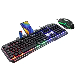 थोक एलईडी गेमिंग कीबोर्ड और माउस कॉम्बो Gamer कीबोर्ड चूहे गेमिंग कीबोर्ड और माउस और Keybored