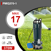 Pompe submersible PMQ370-1 370W 0.5HP pour eaux usées, avec carter en volute, protection contre les surcharges, idéale pour l'irrigation agricole et le transfert d'eau, utilisation extérieure