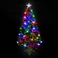 Arbre de Noël en fibre optique, décoration de fête à domicile, arbre de Noël artificiel en fibre optique de 8 pieds