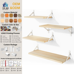 Kệ nổi cho tường, kích cỡ khác nhau kệ gỗ tự nhiên cho phòng khách, phòng tắm, phòng ngủ, nhà bếp, trang trí nhà - Product Image 1