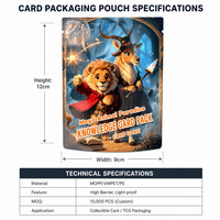Individuell Bedruckte Sammelkarten-Verpackungsbeutel Hochbarriere-Folienbeutel für Spielkarten Sammelkarten-Hüllen