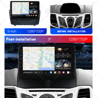 Android Autoradio mit 9 Zoll Volltouchscreen Octa-Core 4+64 GB WLAN GPS Auto-DVD-Player für Ford Fiesta 2009 - 2014 BT 4G LTE