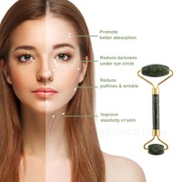 Coffret Cadeau de Rouleaux de Jade à Tête Simple et Double, Planche Gua Sha, et Kit d'Outils de Massage Corporel Complet avec Logo Personnalisé