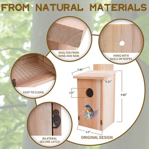Weerbestendig Vogel Huis Met Out Deur En <span class=keywords><strong>Predator</strong></span> Guard Voor Buitenshuis Opknoping - Product Image 3