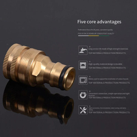 2 Pcs Tap Quick Connector Hose Adapter Brass Universal Faucet Fitting 21mm Thread Tap Coupling for Garden Tubing Car Washer Pipe