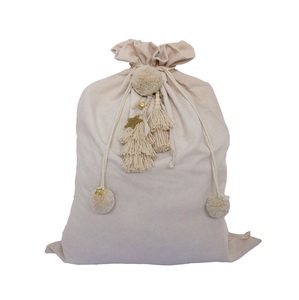 Feliz Navidad vacaciones pompones y borlas de alta calidad para bolsa de regalo de sacos de Papá Noel de pana - Product Image 3