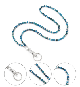 彩色时尚天然石材串珠挂绳手工长款防丢手机带身份证夹女女挂绳 - Product Image 3