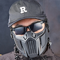 Masque tactique demi-visage réglable pour la protection buccale, équipement de sécurité sportive CS
