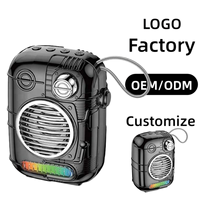 Enceinte sans fil ABS-1206 Rétro Mecha Cyberpunk Mini Stéréo RGB Basses Puissantes avec Lanière pour Aventure en Extérieur, Logo Personnalisé et Firmware sur Mesure