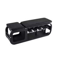 Banc d'entraînement multifonctionnel pour musculation avec support de rangement, banc réglable pour entraînement de force du corps entier avec crochets de rangement