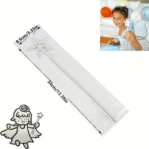 Baguette Etoile en Argent de 13 Pouces, Bâton d'<span class=keywords><strong>Elfe</strong></span>, <span class=keywords><strong>Ange</strong></span> Fée Princesse, Bâton Magique, Décorations de Fête d'Anniversaire d'Halloween - Product Image 2